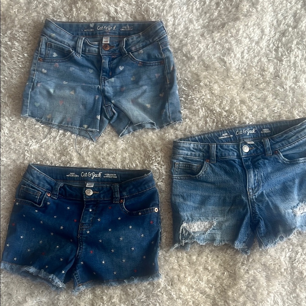 Cat & Jack Blue Distressed Denim Shorts
